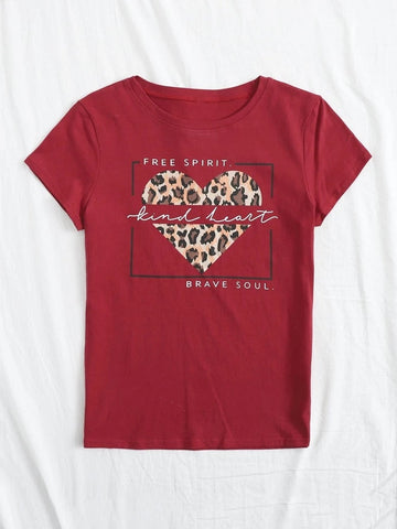 Womens Premium Cotton Printed T-Shirt - APRIN150 - Maroon