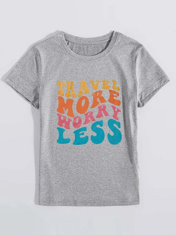 Womens Premium Cotton Printed T-Shirt - APRIN106 - Grey