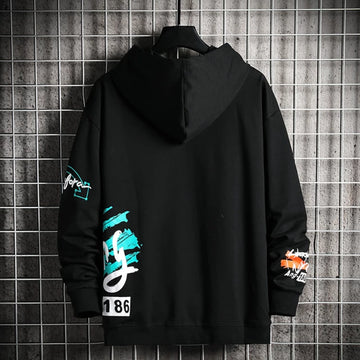 Mens Printed APL Hoodie GRMPR20 - Black