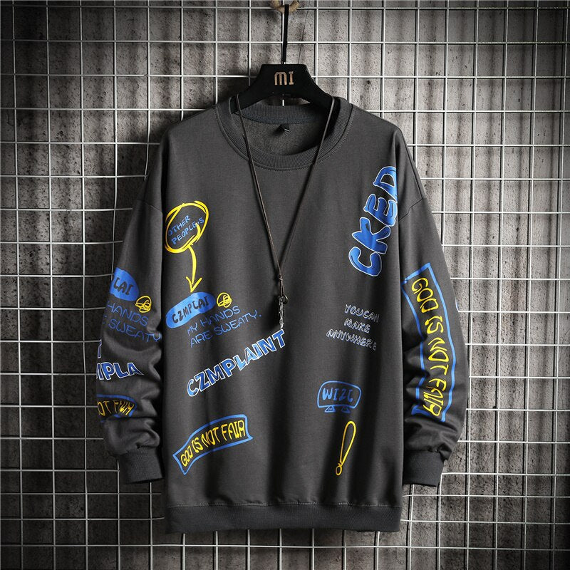 Mens printed sweatshirts clearance