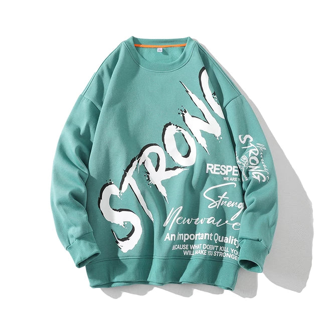 Mens Printed Sweatshirt MPRIN112 Mint Green