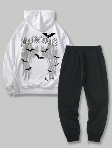 APL Hoodie and Pants Printed Set - GRUMAPLPS2 - White Black