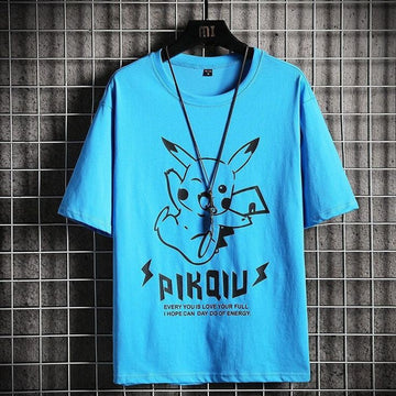 Mens Premium Cotton Printed T-Shirt - GRMPR70 - Light Blue