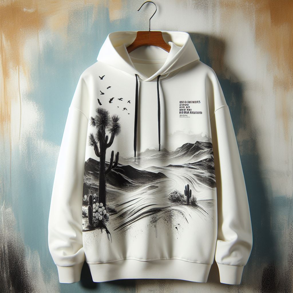 Mens Printed APL Hoodie GRMPRAPL18 - White