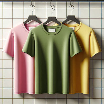 Groove Mens Premium Cotton 3 T-Shirt Pack - GMCTSP11 - Pink Yellow Green