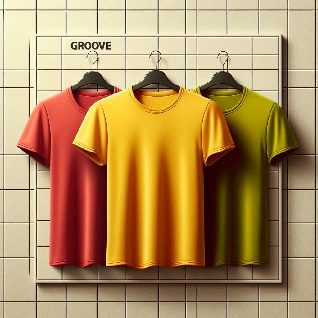 Groove Mens Premium Cotton 3 T-Shirt Pack - GMCTSP1 - Red Yellow Green