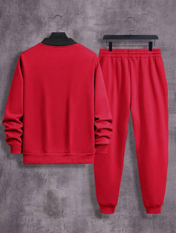 Bomber Jacket and Pants Set by Groove - GROJPBS1 - Red Black