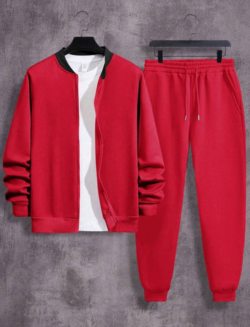 Bomber Jacket and Pants Set by Groove - GROJPBS1 - Red Black