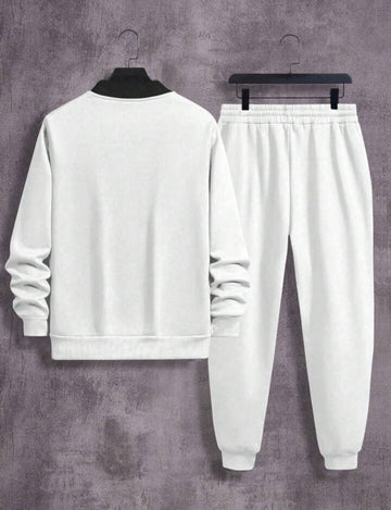 Bomber Jacket and Pants Set by Groove - GROJPBS1 - White Black