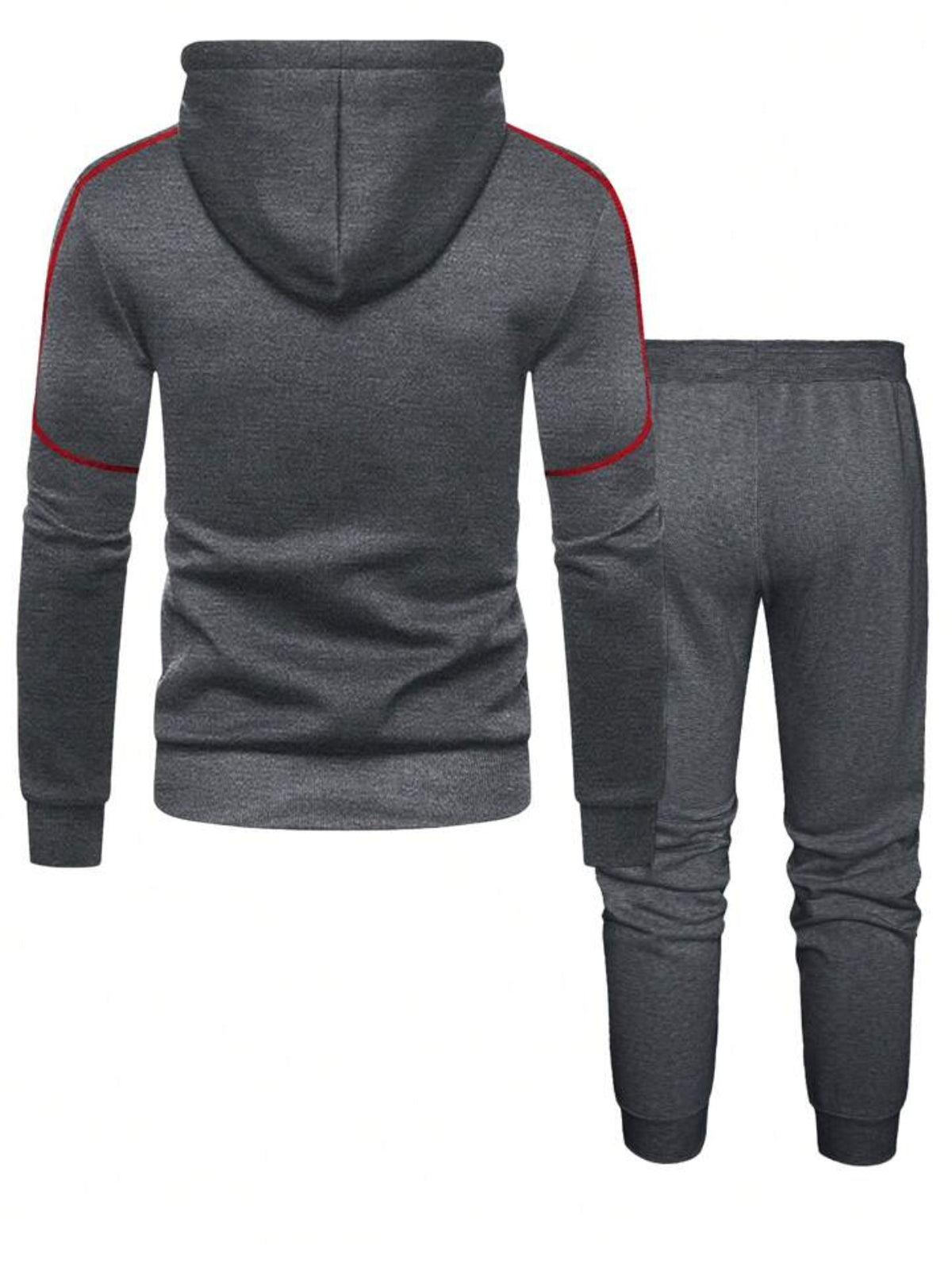 Groove Jacket Red Hooded Jacket and Pants Set by Groove - GROJPBS2 - Charcoal Red