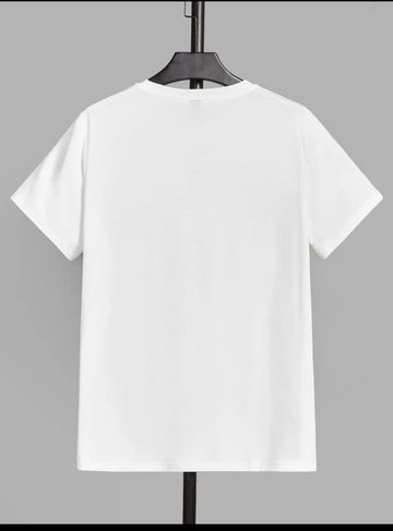 Mens Premium Cotton Printed T-Shirt - GRMPR65 - White