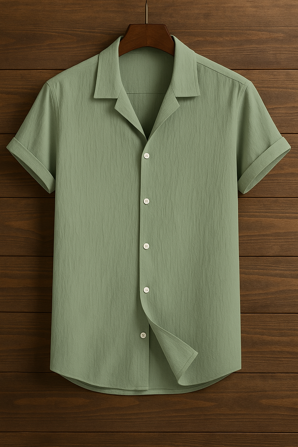 Mens Premium Viscose Cuban Collar Shirt - GRVCS1 - Mint Green