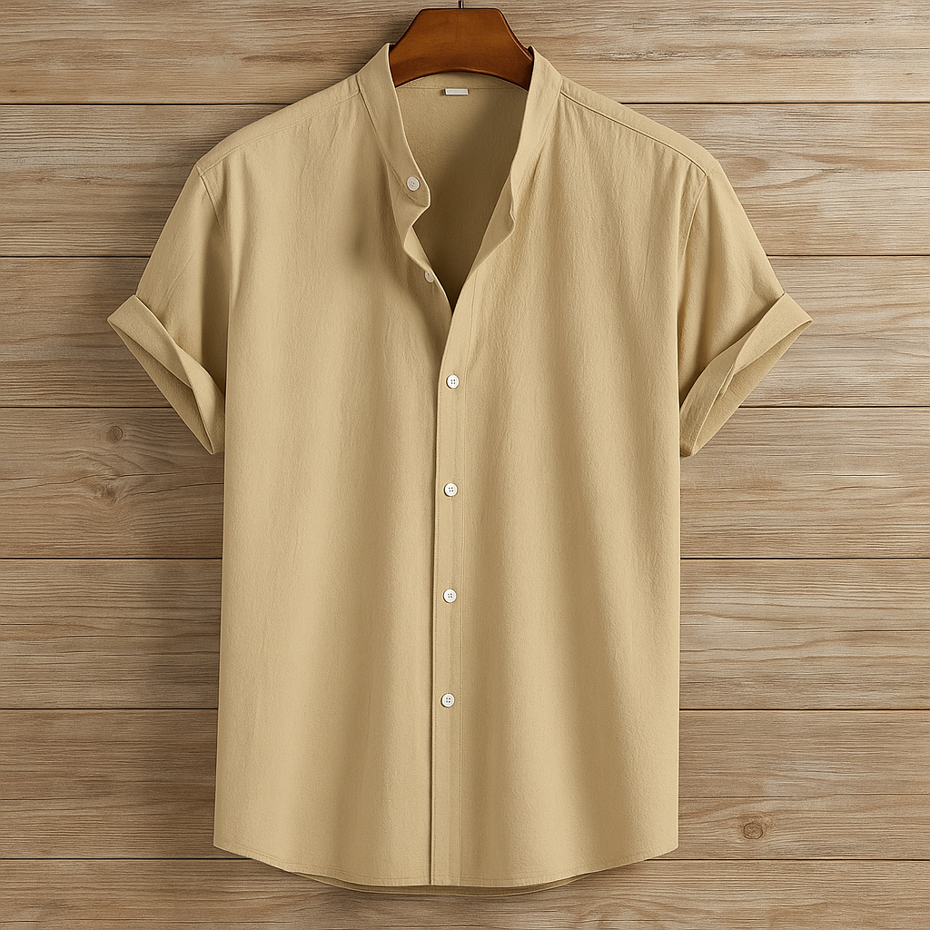 Mens Premium Viscose Button Shirt - GRVCS2 - Cream