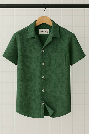 Mens Turkish Kumas Pocket Shirt HATMS5 - Green