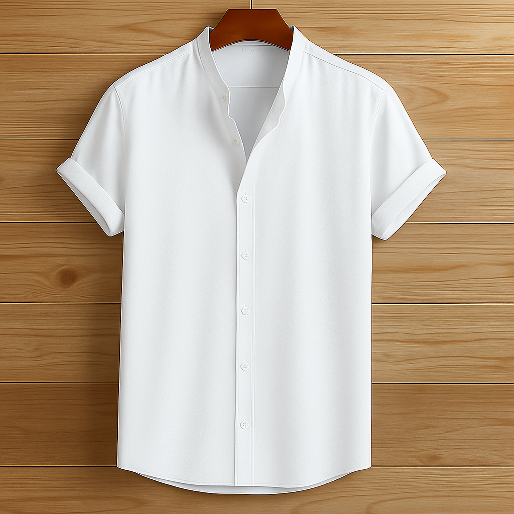 Mens Premium Viscose Button Shirt - GRVCS2 - White