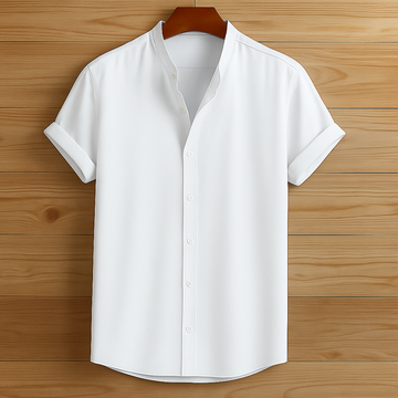 Mens Premium Viscose Button Shirt - GRVCS2 - White