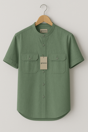 Mens Premium Cotton Button Shirt - GRVCS14 - PG
