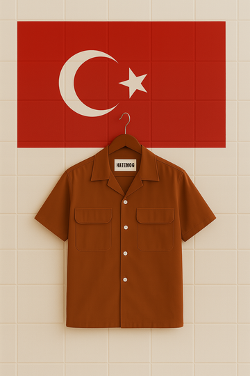 Mens Kumas Button Up Flap Pocket Shirt HATMS1 - Brown