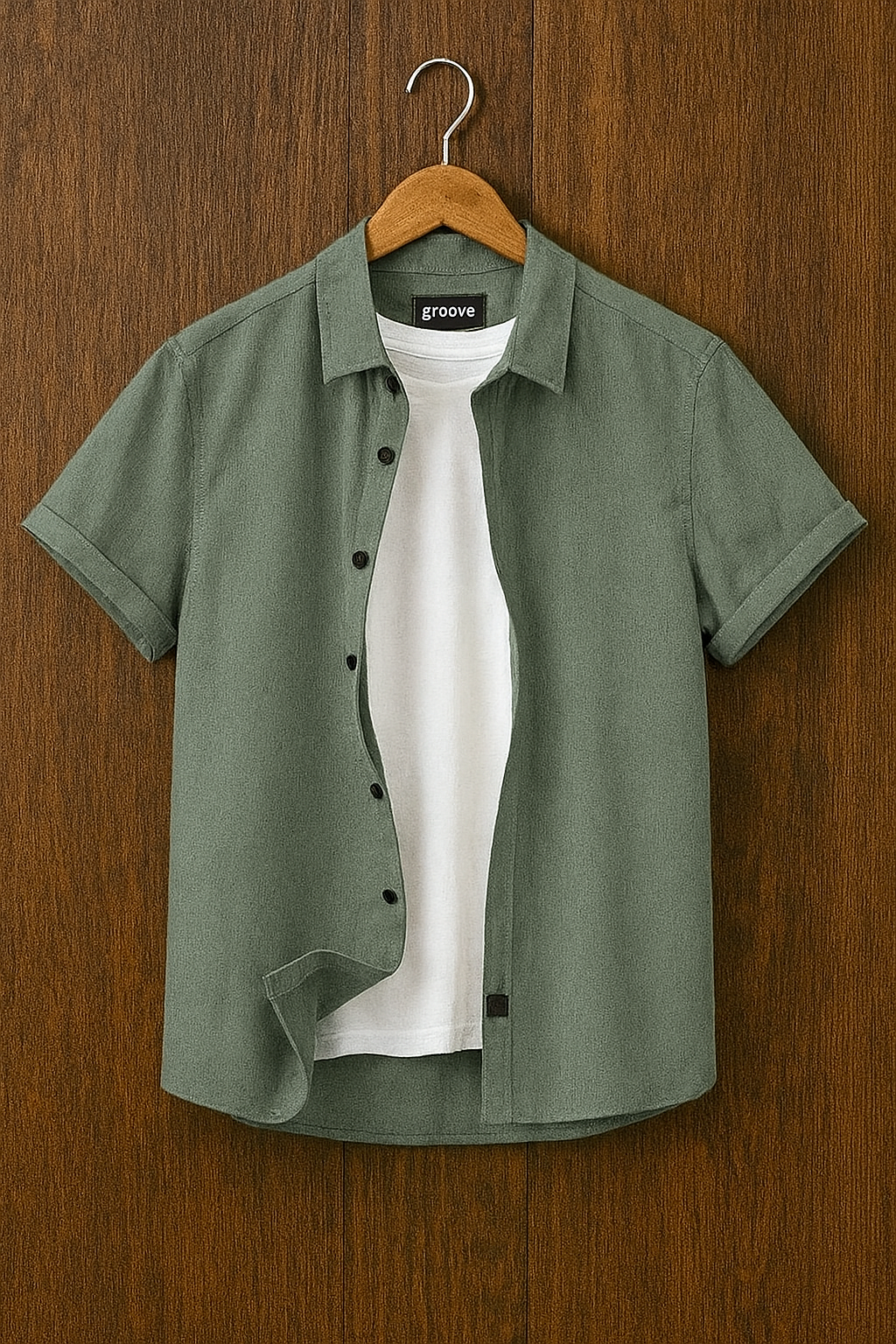 Mens Premium Cotton Button Shirt - GRVCS8 - TG