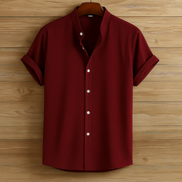 Mens Premium Viscose Button Shirt - GRVCS2 - Maroon