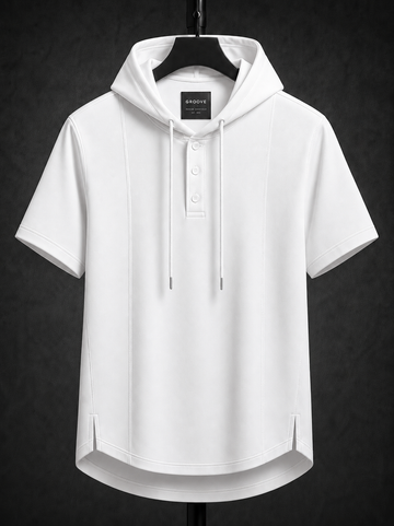 Mens Hooded Panel Cotton T-Shirt - GRMPATS3