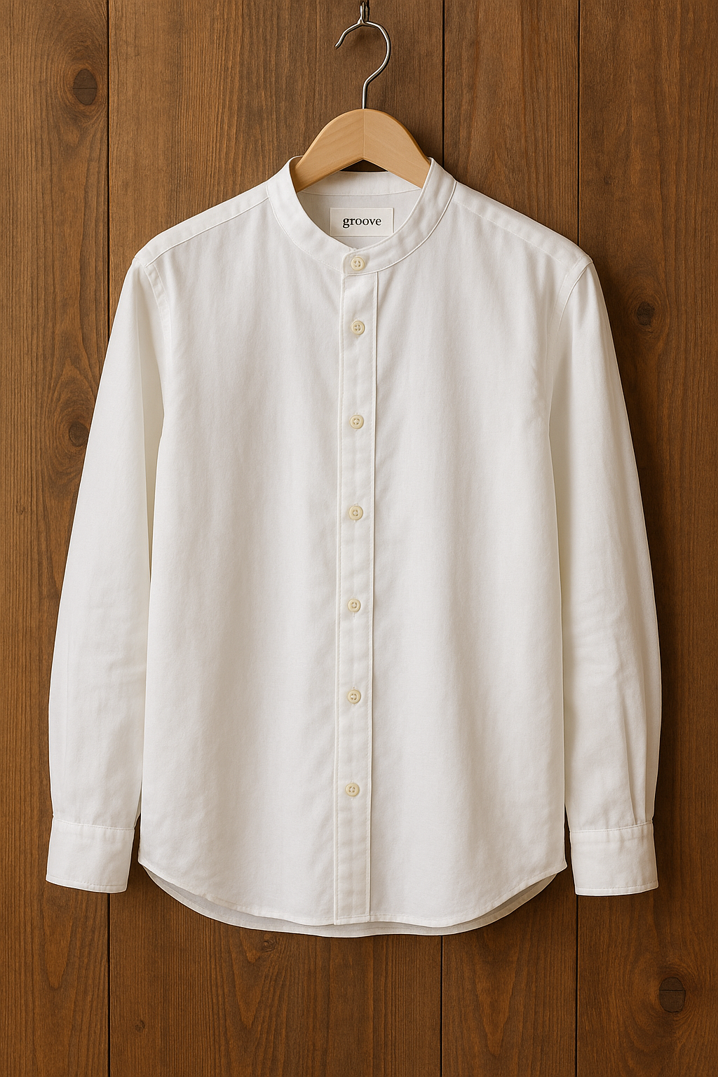 Mens Cotton Full Sleeve Button Shirt - GRVCS32 - White