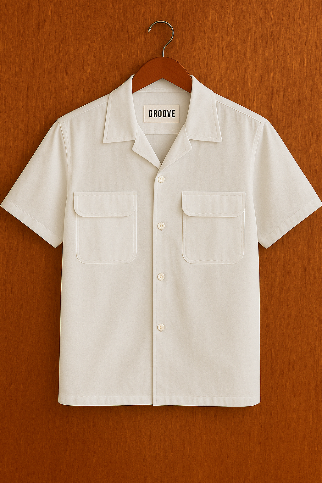 Mens Premium Heavy Viscose Button Shirt - GRVCS5 - White