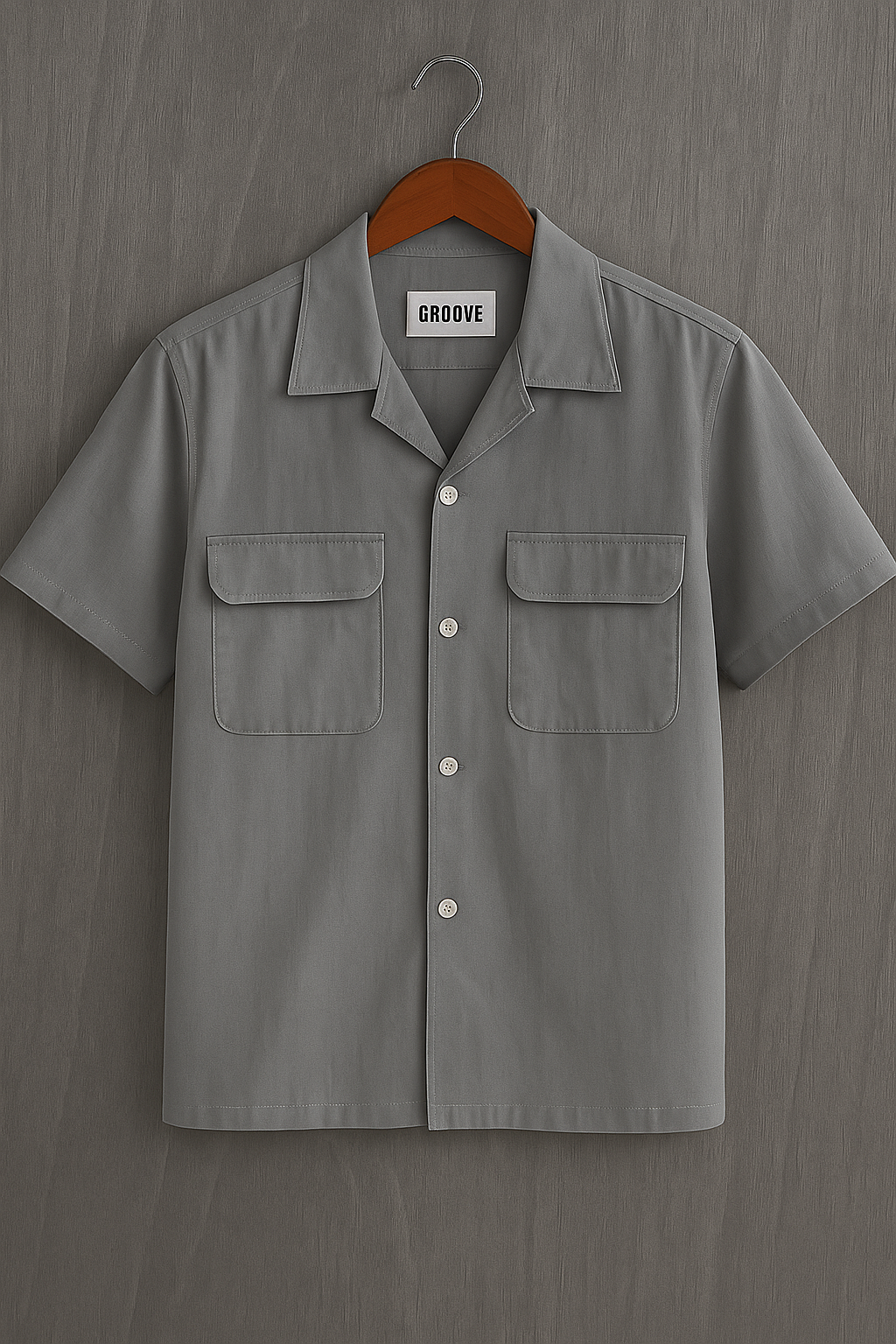 Mens Premium Heavy Viscose Button Shirt - GRVCS5 - Grey