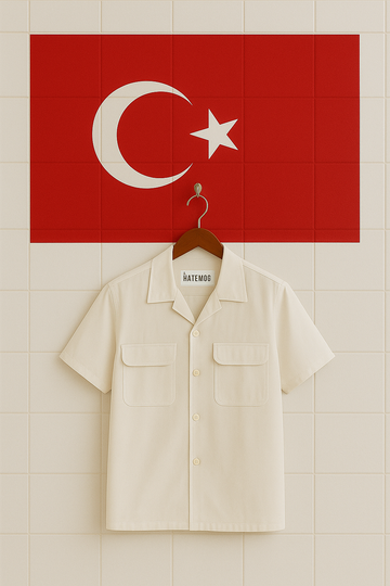 Mens Kumas Button Up Flap Pocket Shirt HATMS1 - White