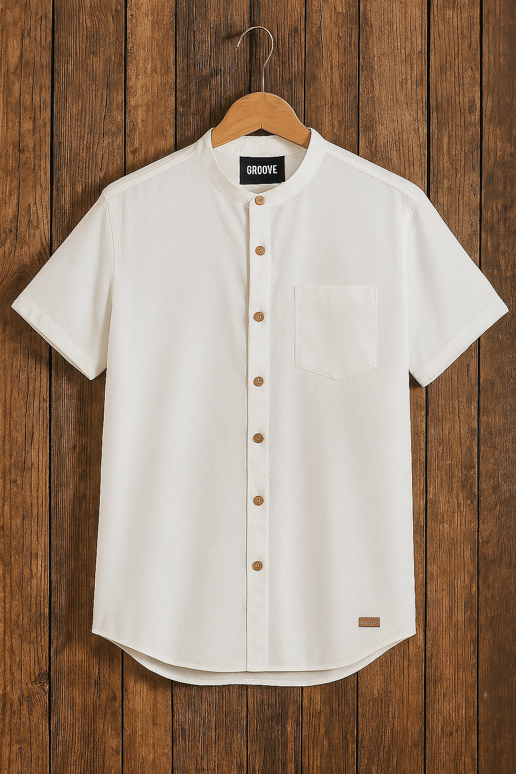 Mens Premium Viscose Button Shirt - GRVCS7 - White