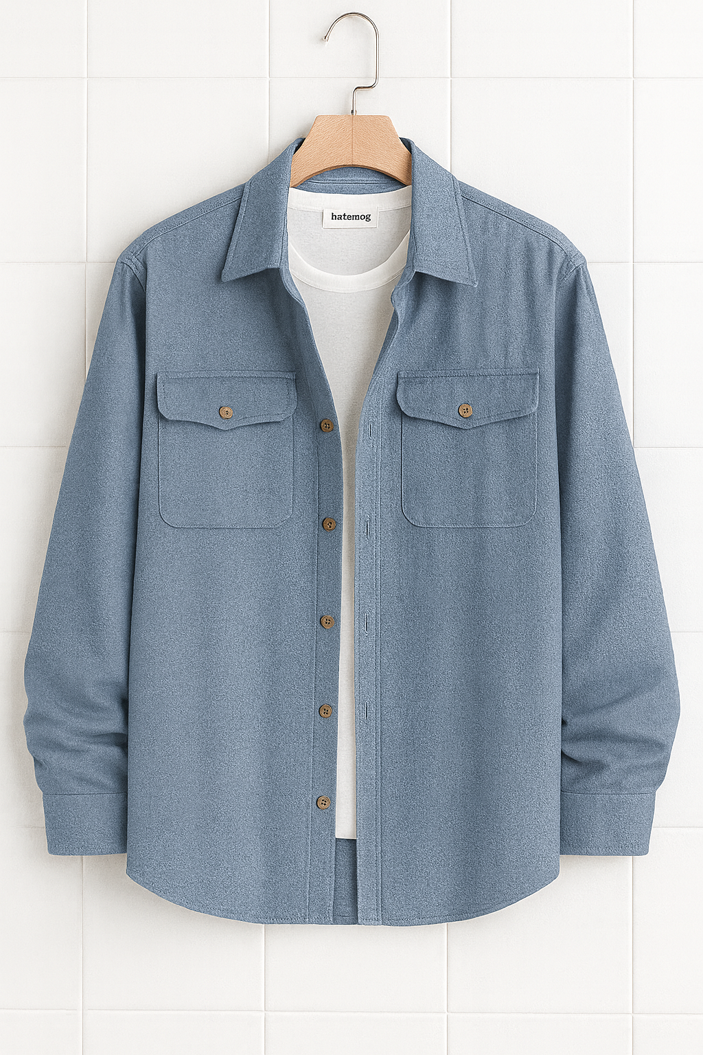Mens Cotton Pocket Detail Shirt HATMS13 - DB