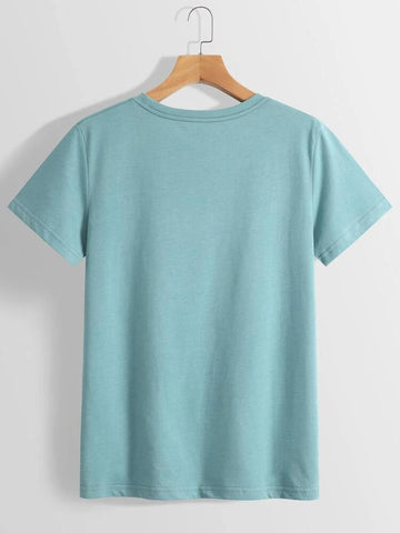 Womens Premium Cotton Printed T-Shirt - APRIN51 - MGB