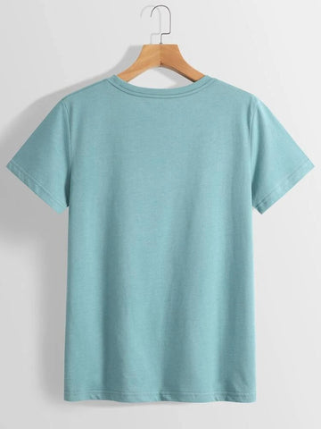 Womens Premium Cotton Printed T-Shirt - APRIN61 - MGB