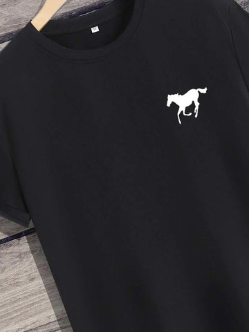 Mens Premium Cotton Printed T-Shirt - GRMPR39 - Black