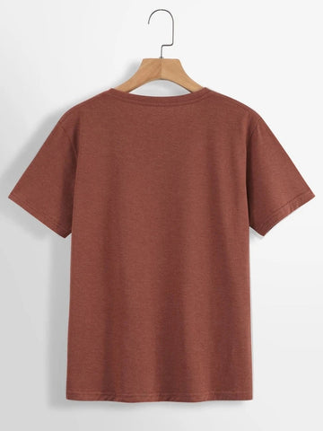 Womens Premium Cotton Printed T-Shirt - APRIN157 - Brown