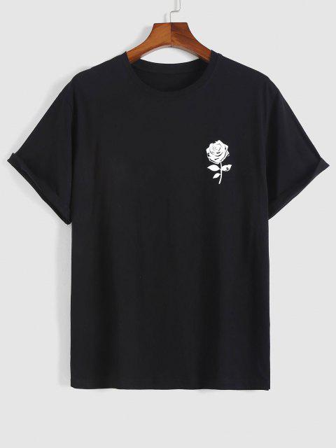 Mens Premium Cotton Printed T-Shirt - GRMPR43 - Black