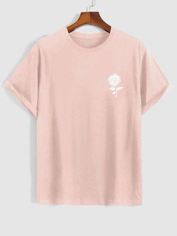 Mens Premium Cotton Printed T-Shirt - GRMPR43 - Pink