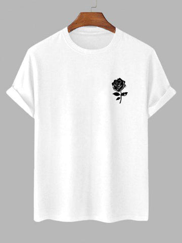 Mens Premium Cotton Printed T-Shirt - GRMPR43 - White