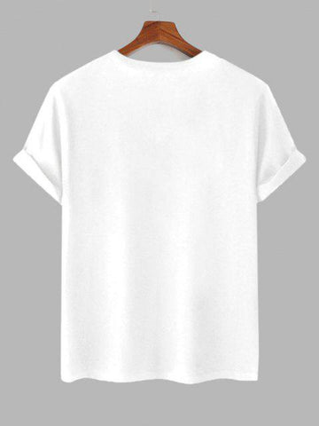 Mens Premium Cotton Printed T-Shirt - GRMPR43 - White