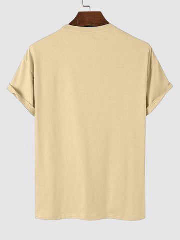 Mens Premium Cotton Printed T-Shirt - GRMPR43 - Cream