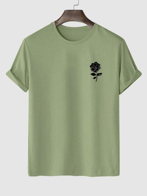 Mens Premium Cotton Printed T-Shirt - GRMPR43 - Green