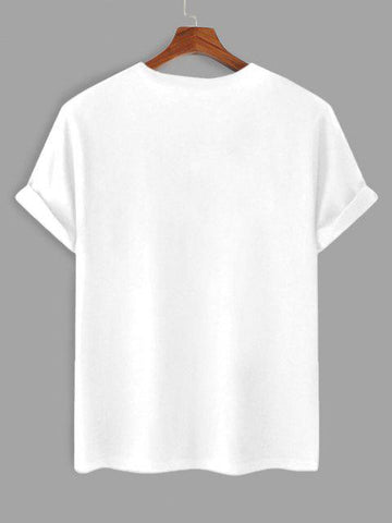 Mens Premium Cotton Printed T-Shirt - GRMPR44 - White