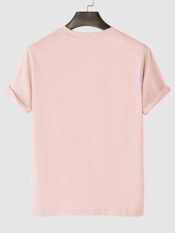 Mens Premium Cotton Printed T-Shirt - GRMPR44 - Pink