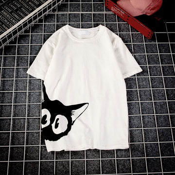 Womens Premium Cotton Printed T-Shirt - APRIN195 - White