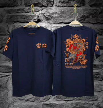 Mens Premium Cotton Printed T-Shirt - MPRIN52 - Navy Blue