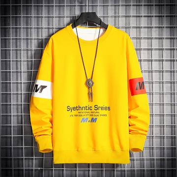 Mens Printed Sweatshirt GRMPR5 - Yellow