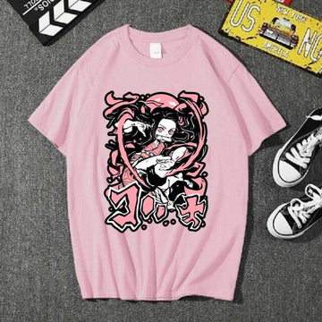 Womens Premium Cotton Printed T-Shirt - APRIN197 - Pink