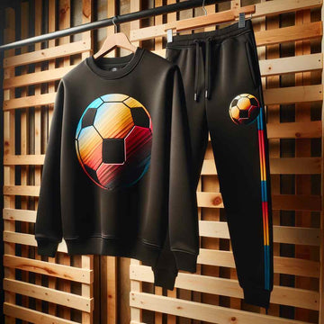 Sweatshirt and Pants Printed Set - GRUMSPS25 - Black Black