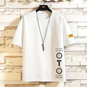 Mens Premium Cotton Printed T-Shirt - MPRIN53 - White