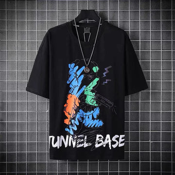 Mens Premium Cotton Printed T-Shirt - MPRIN55 - Black